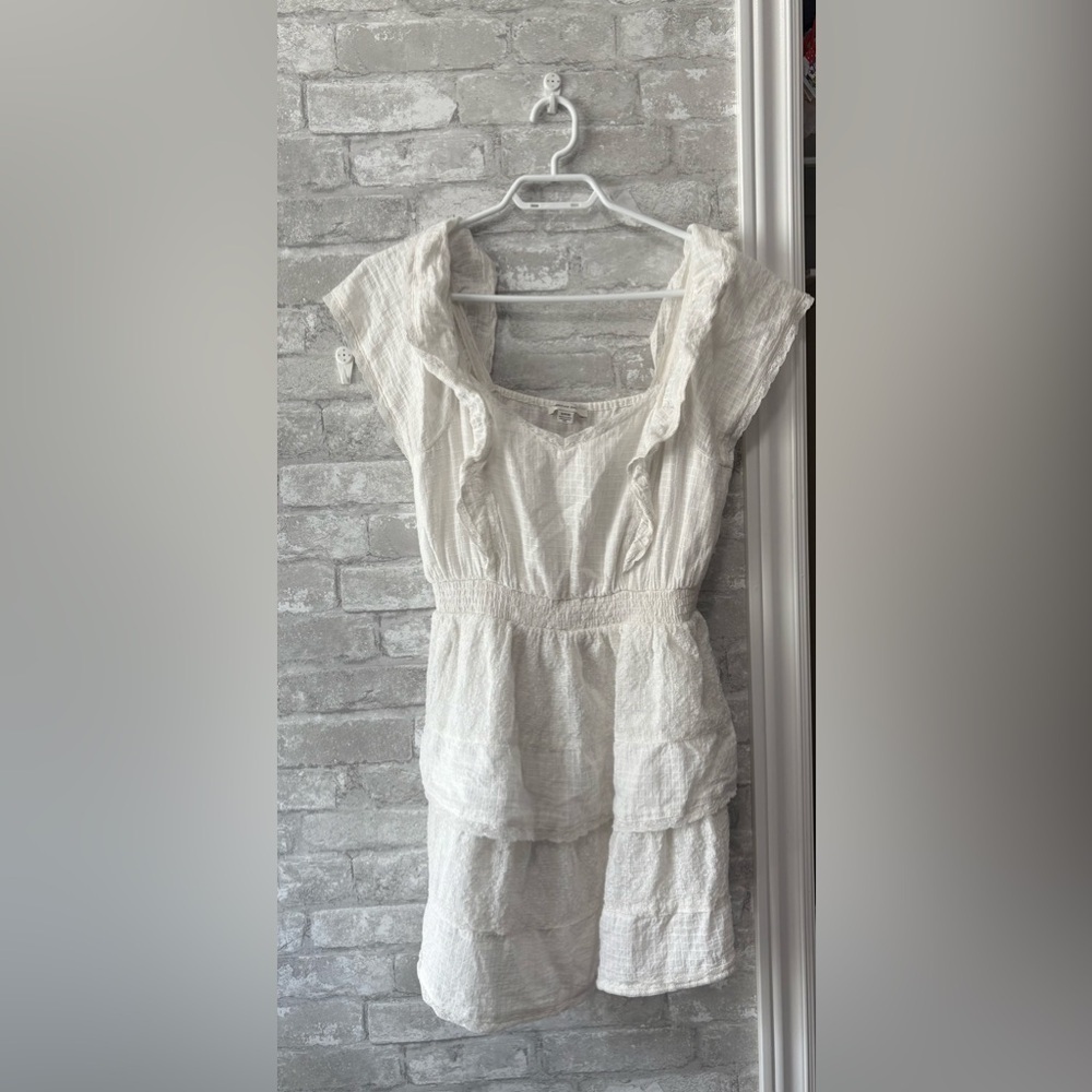 American Eagle dress size Small - white dress PTP flat lay is 15